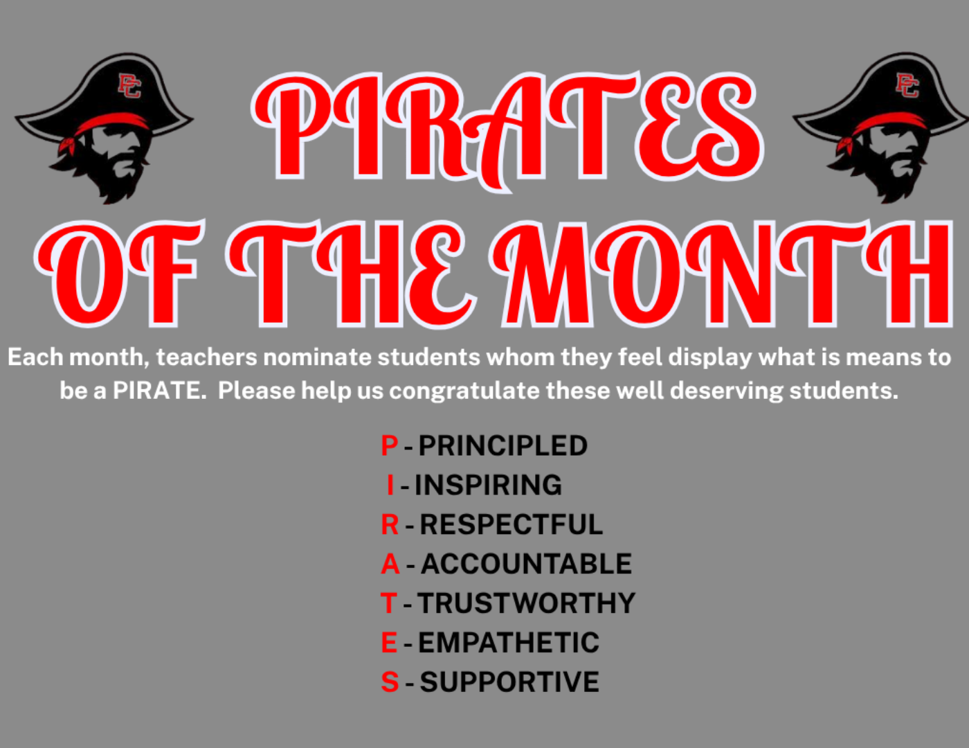 Pirates of the Month
